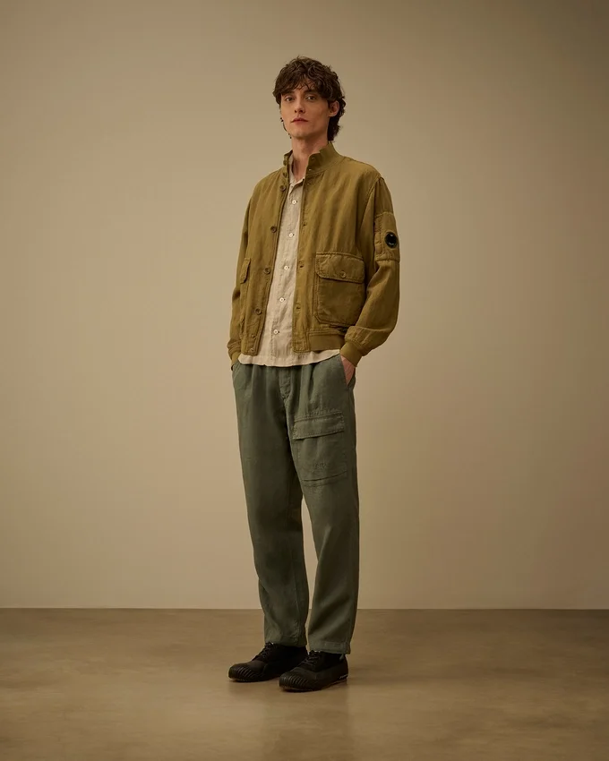 Giacca bomber in twill spezzato con Lens