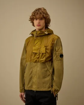 Giacca con cappuccio e lenti in Flatt Nylon misto
