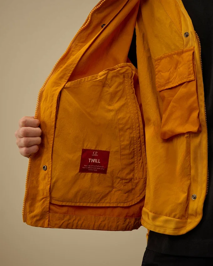 Giacca con cappuccio in twill Lens