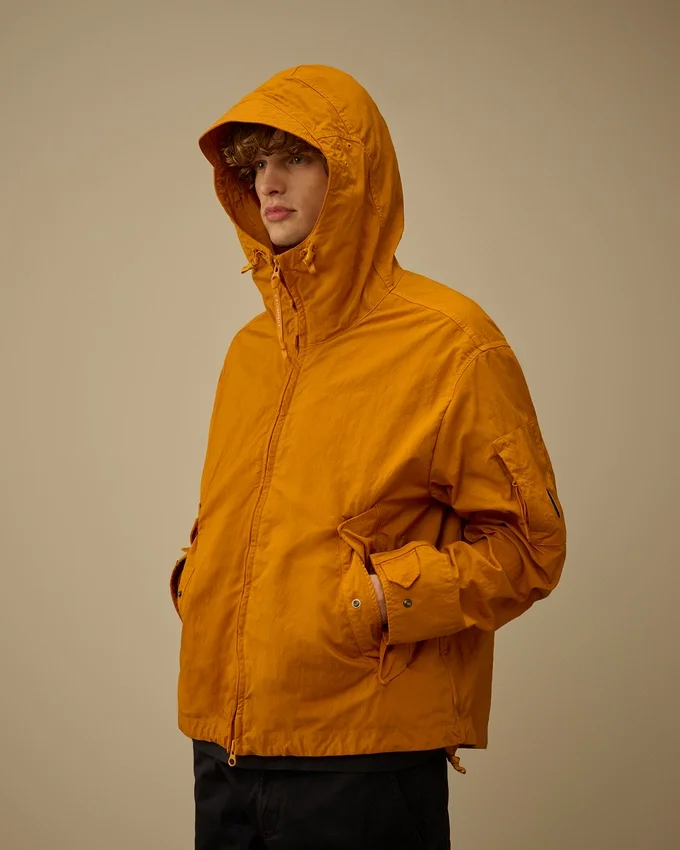 Giacca con cappuccio in twill Lens