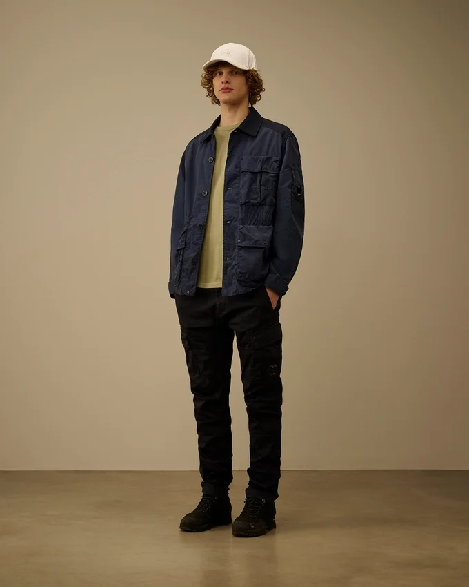 Giacca con lenti in Flatt Nylon e bottoni misti