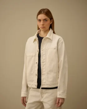 Giacca con zip in denim Bull