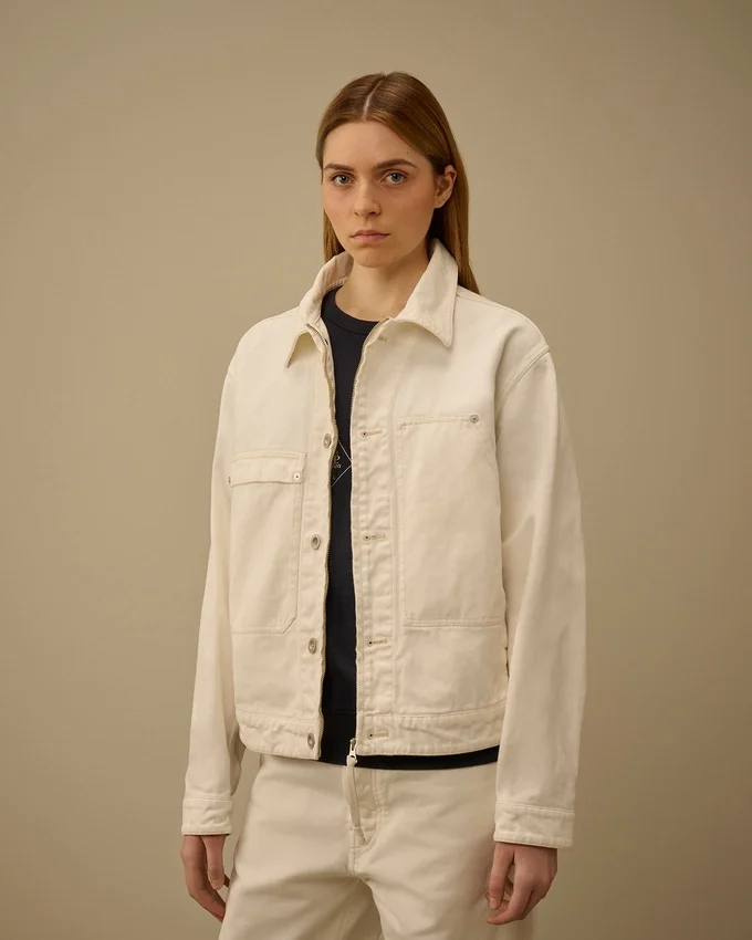 Giacca con zip in denim Bull