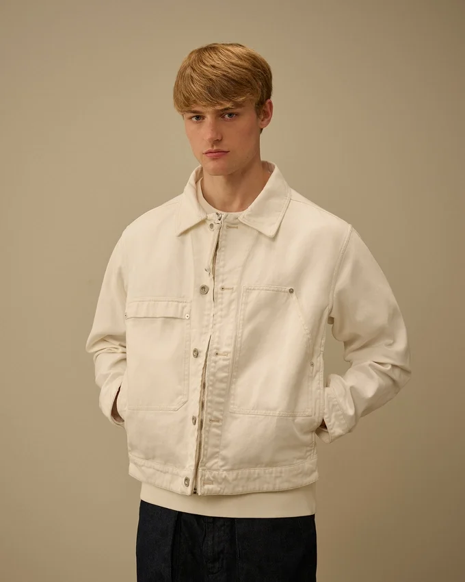 Giacca con zip in denim Bull
