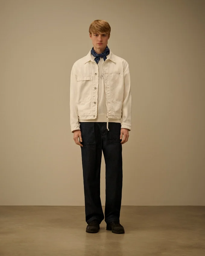 Giacca con zip in denim Bull