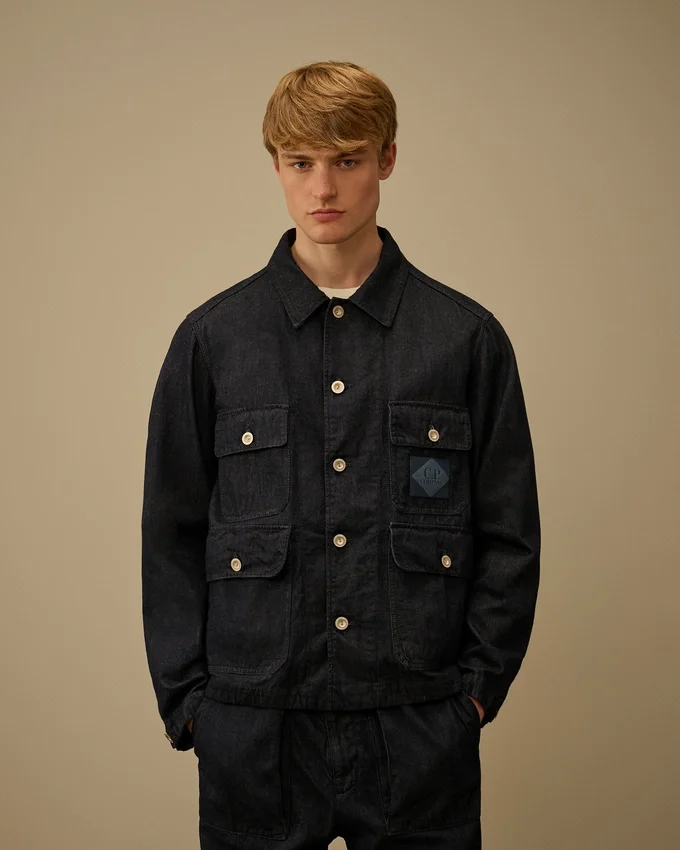 Giacca da campo in denim 3/1