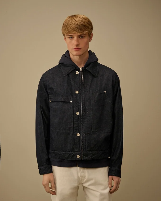 Giacca in denim 3/1 con cerniera