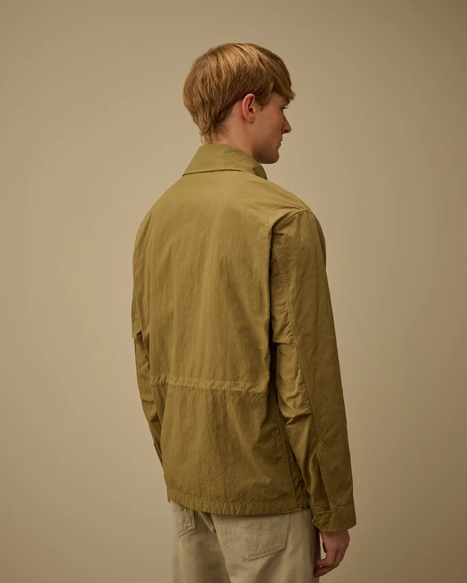 Giacca in twill con lenti e zip