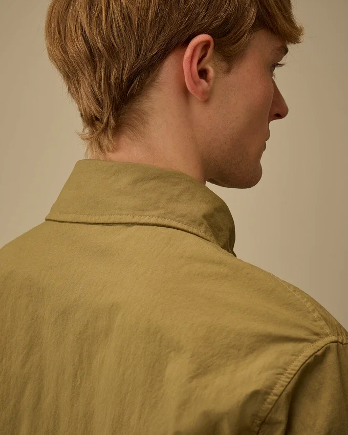 Giacca in twill con lenti e zip