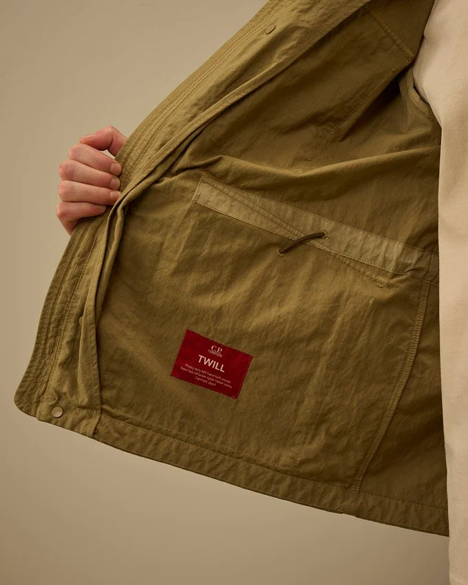 Giacca in twill con lenti e zip