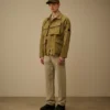 Giacca in twill con lenti e zip