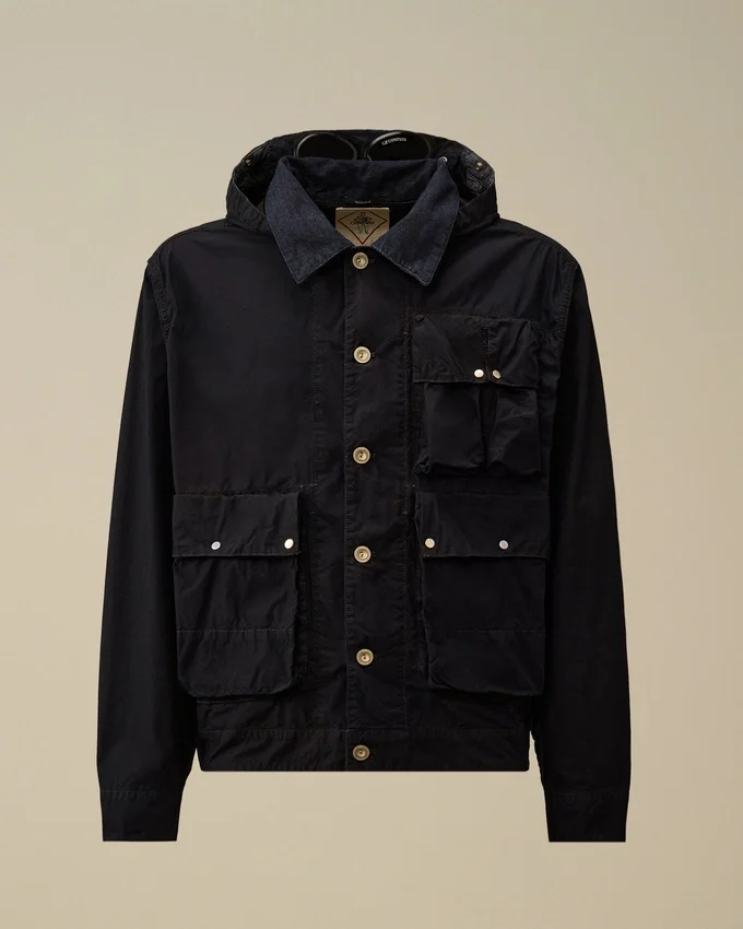 Goggle Jacket in 50 Fili Indigo