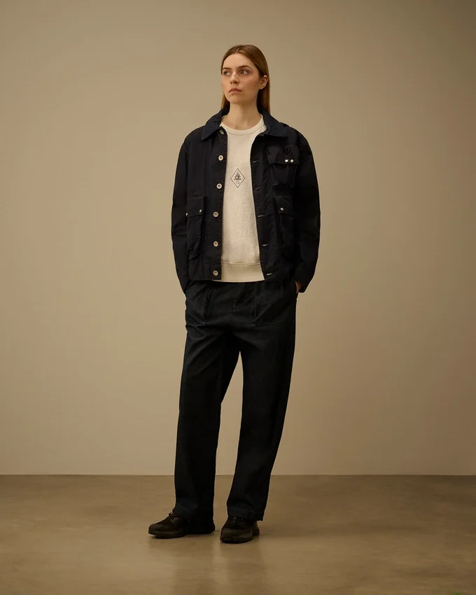 Goggle Jacket in 50 Fili Indigo