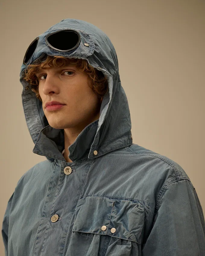 Goggle Jacket in 50 Fili sbiancata all’indaco