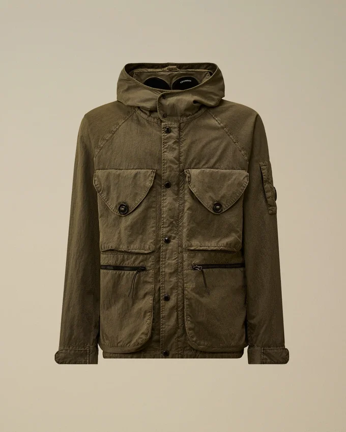 Goggle Jacket in misto Panama-R