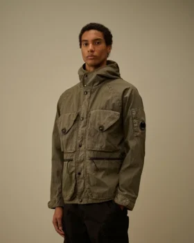 Goggle Jacket in misto Panama-R