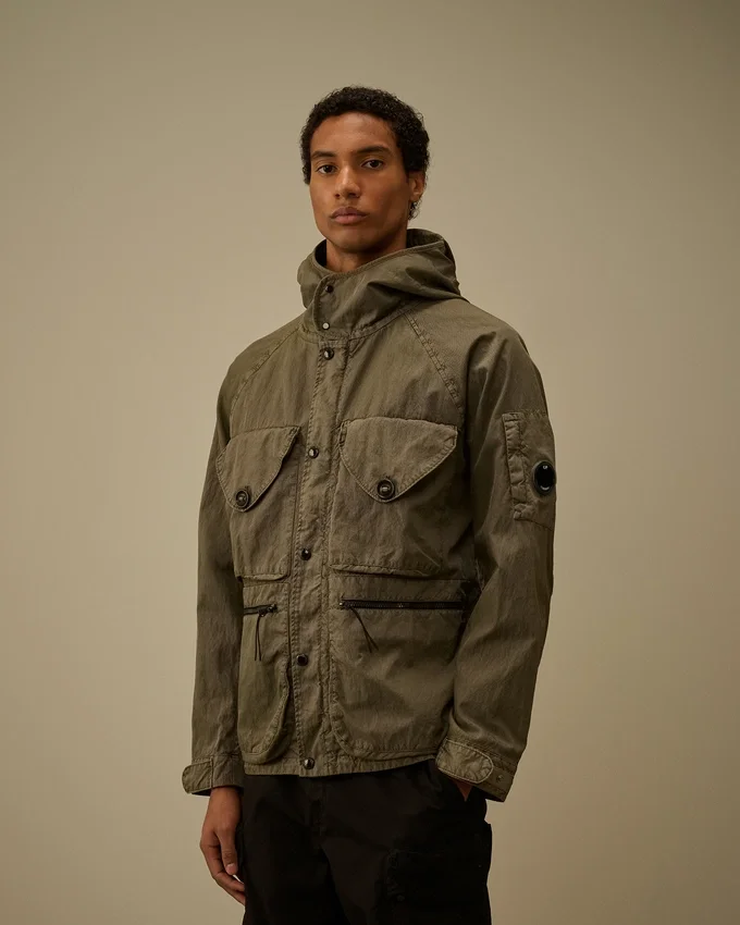 Goggle Jacket in misto Panama-R