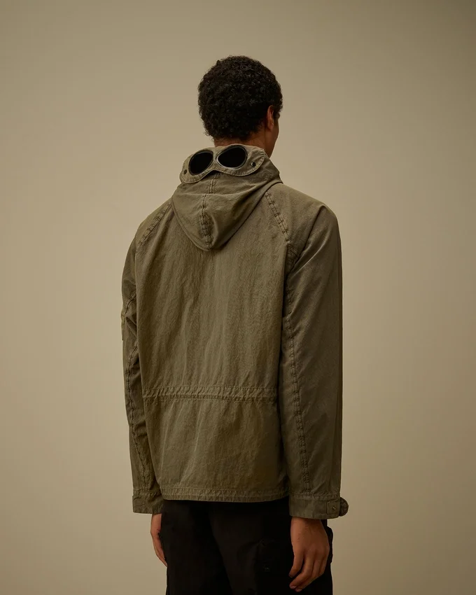 Goggle Jacket in misto Panama-R