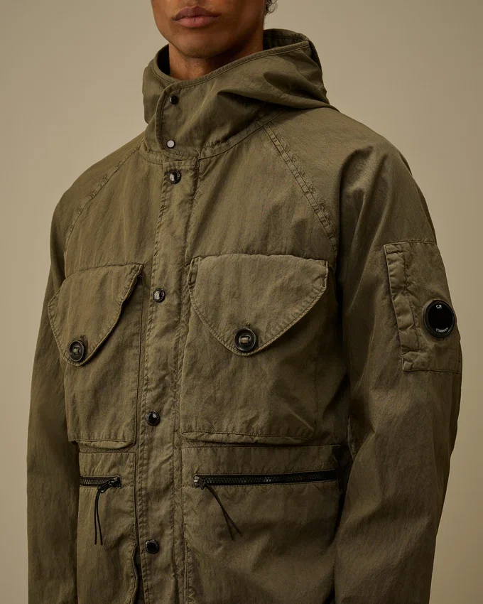Goggle Jacket in misto Panama-R