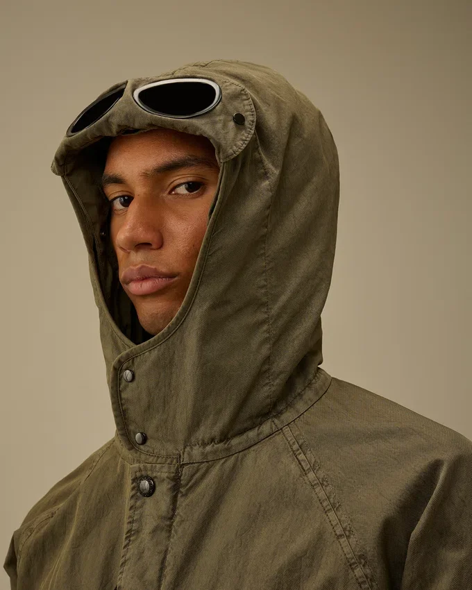 Goggle Jacket in misto Panama-R