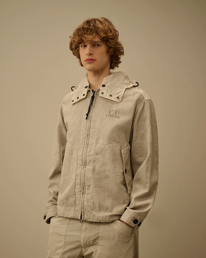 Goggle Jacket in misto Rafia-R