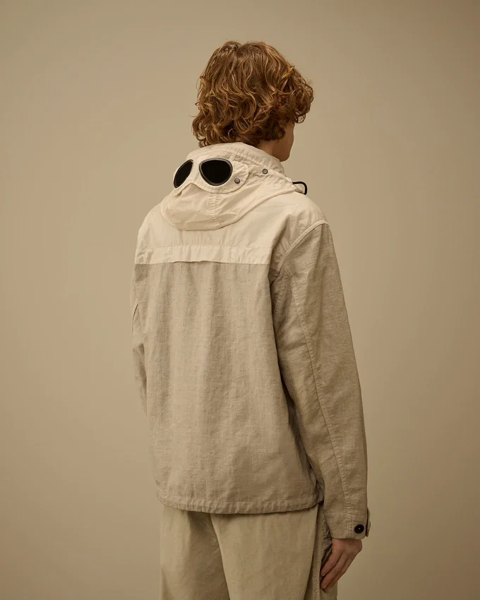 Goggle Jacket in misto Rafia-R