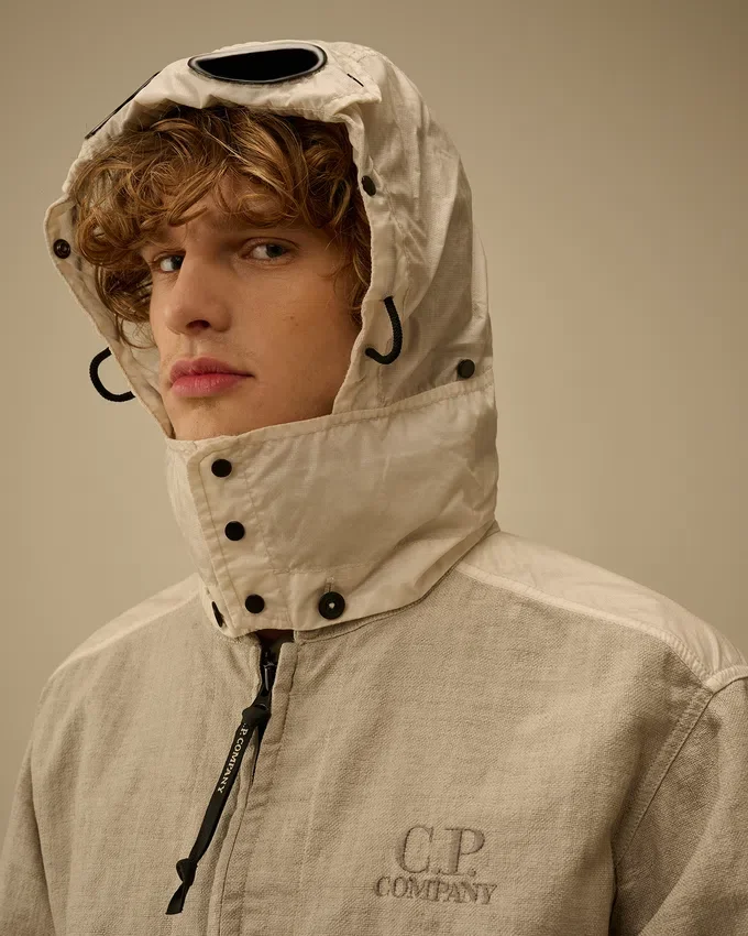 Goggle Jacket in misto Rafia-R