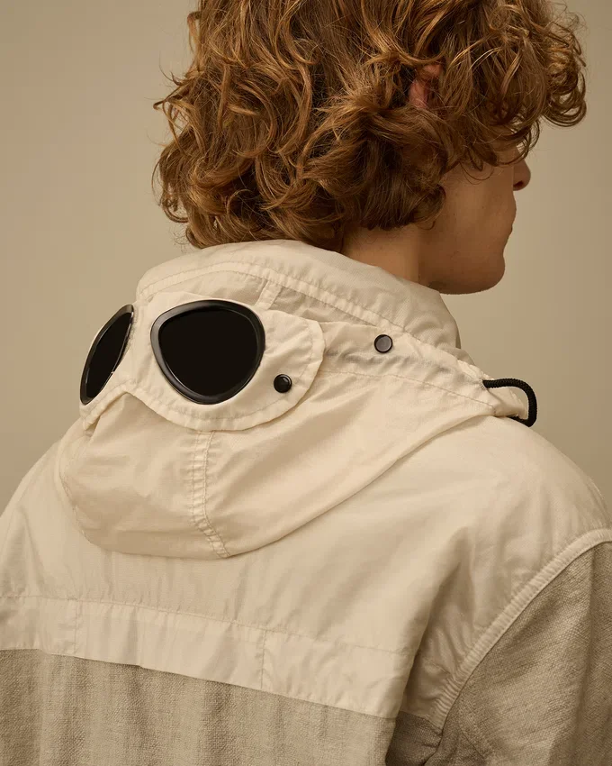 Goggle Jacket in misto Rafia-R