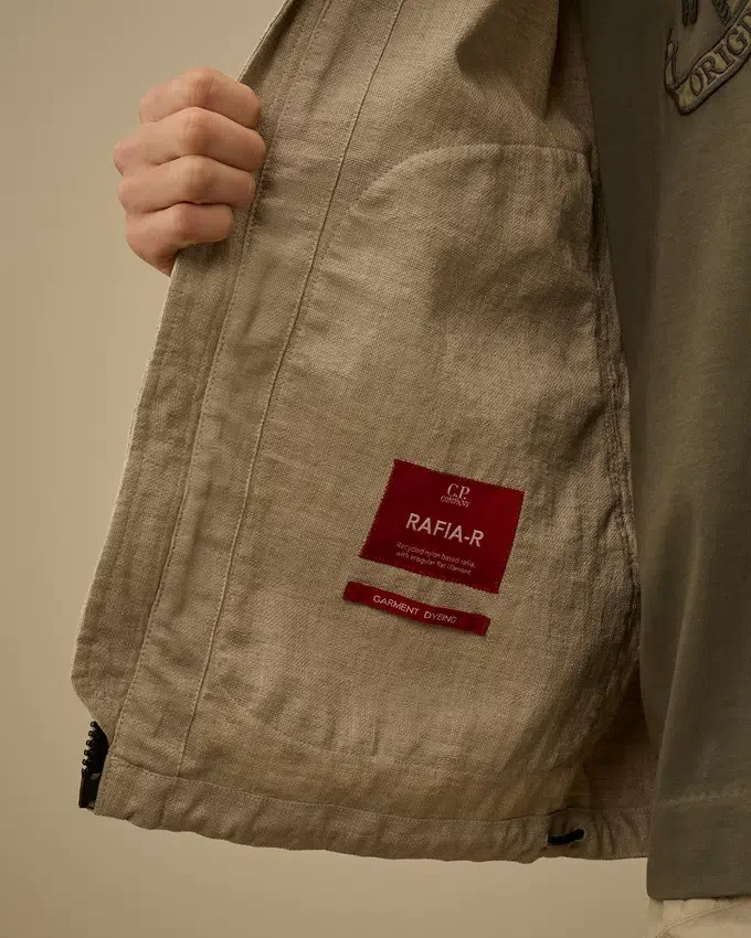 Goggle Jacket in misto Rafia-R