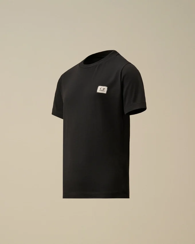 Maglietta a maniche corte in jersey di cotone 30/1 U16 con toppa con logo