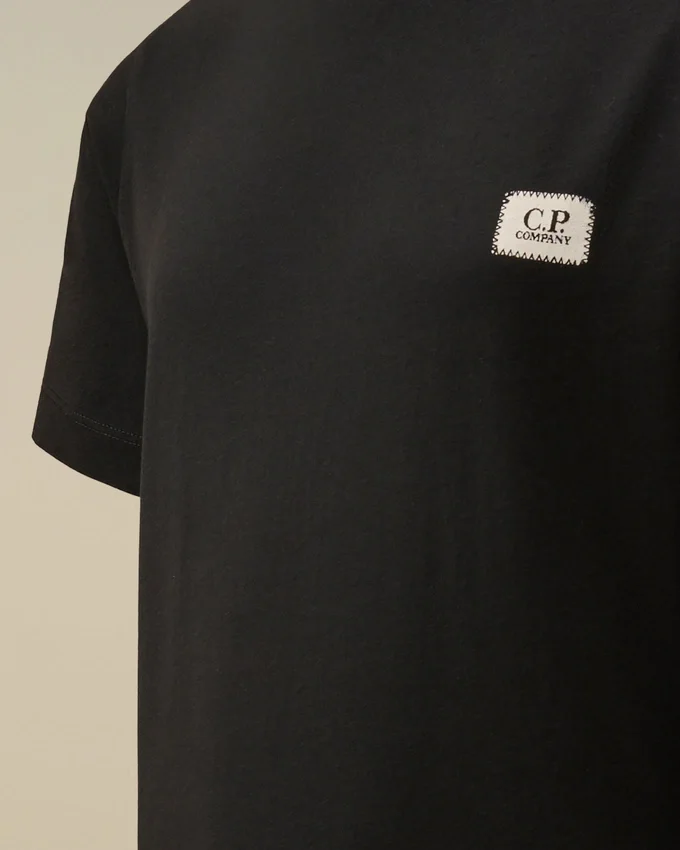 Maglietta a maniche corte in jersey di cotone 30/1 U16 con toppa con logo