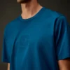 Maglietta a maniche corte in jersey mercerizzato della Metropolis Series con badge gommato