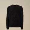 Maglione a collo rotondo con motivo a coste in cotone Sea Island Lens