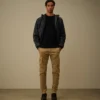 Maglione a collo rotondo con motivo a coste in cotone Sea Island Lens