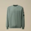 Maglione a collo rotondo in cotone Sea Island con Lens