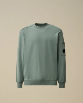 Maglione a collo rotondo in cotone Sea Island con Lens