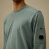 Maglione a collo rotondo in cotone Sea Island con Lens