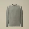 Maglione a girocollo in ciniglia di cotone con doppia tintura