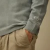 Maglione a girocollo in ciniglia di cotone con doppia tintura