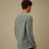 Maglione a girocollo in cotone/nylon con motivo a Lens