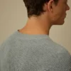 Maglione a girocollo in cotone/nylon con motivo a Lens