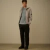 Maglione a girocollo in cotone/nylon con motivo a Lens