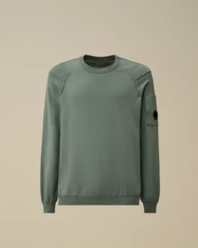 Maglione a girocollo in cotone Sea Island con motivo a Lens