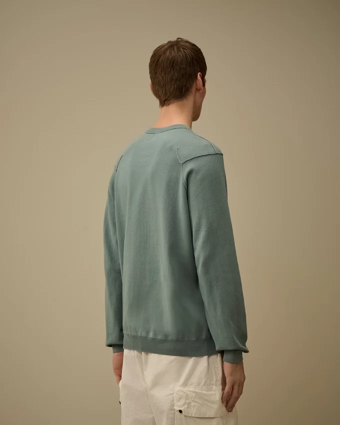 Maglione a girocollo in cotone Sea Island con motivo a Lens