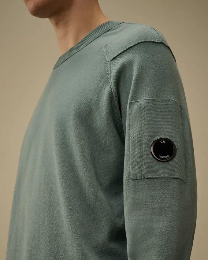 Maglione a girocollo in cotone Sea Island con motivo a Lens