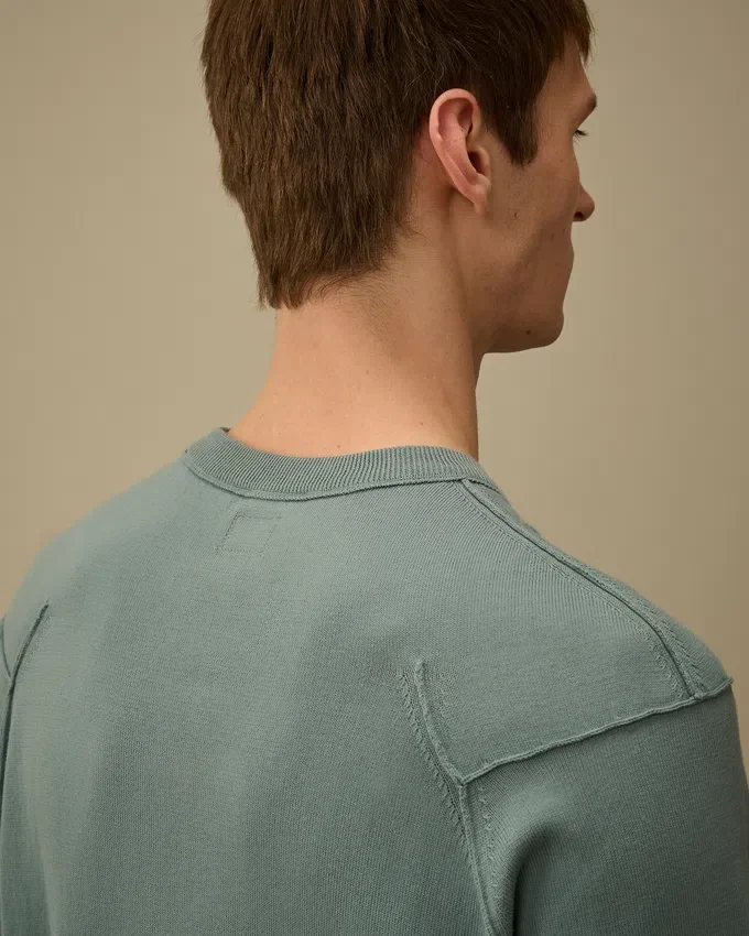 Maglione a girocollo in cotone Sea Island con motivo a Lens
