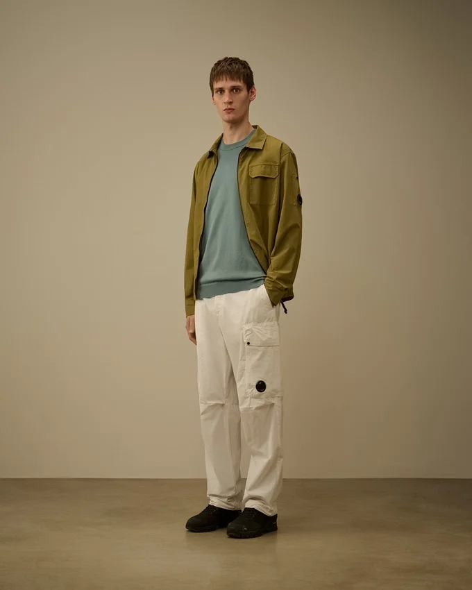Maglione a girocollo in cotone Sea Island con motivo a Lens