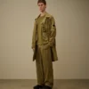 Maglione a girocollo in crêpe di cotone a doppia tintura