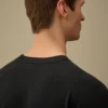 Maglione a girocollo in crêpe di cotone con dettaglio “Lens”