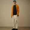 Maglione a girocollo in crêpe di cotone con dettaglio “Lens”
